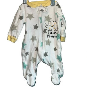 Koalababy baby footie pajama unisex little peanut newborn white stars